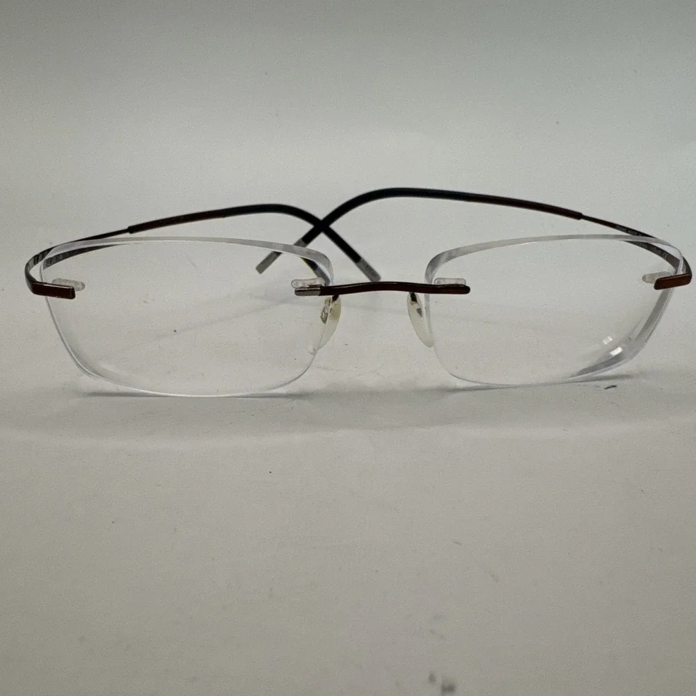 Silhouette Eyeglasses 7581‎ 40 6057 Icon Metallic Violet Rimless 53[]19 145